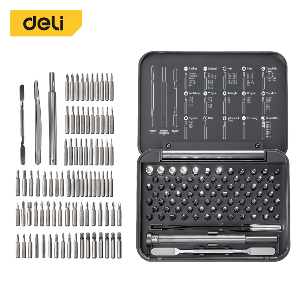 ไขควงแม่เหล็ก DELI EDL250084-GR-01 84IN1 สีเทา_0